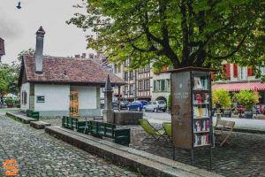 Living Square with Gerberngass Fountain - Matte Berne